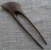 Заколки: Шпилька для волос из карельской березы "Ветка"