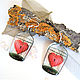 Transparent Caged Heart Earrings Red heart Love Valentine. Earrings. WonderLand. Online shopping on My Livemaster.  Фото №2