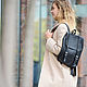 Leather backpack 'Moscow' black. Backpacks. uva. My Livemaster. Фото №5