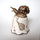 Колокольчик "Улитка", фарфор. Колокольчики. Мурашева Ирина (ceramicanimals). Ярмарка Мастеров.  Фото №4