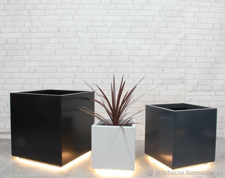 Square planter with lighting, Pots1, Moscow,  Фото №1