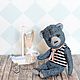 Teddy Bear Martinchik1 primitive collectible teddy bear. Teddy Bears. NatalyTools (natalytools). My Livemaster. Фото №6