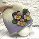 The tea cosy 'pansies' - a useful accessory for the kitchen, Teapot cover, Novocherkassk,  Фото №1