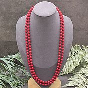 Работы для детей, handmade. Livemaster - original item Natural Red Coral Long Beads. Handmade.