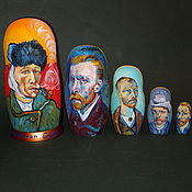 Русский стиль handmade. Livemaster - original item Matryoshka Vincent van Gogh. Handmade.