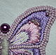 Embroidered stitch brooch 'Purple dream'. Brooches. Авторское ателье 'Eiren'. Online shopping on My Livemaster.  Фото №2