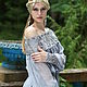 Evening dress 'Tais' gray,with hand embroidery. Dresses. ZanKa. My Livemaster. Фото №5