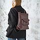 Backpack leather female 'Toffee' (Burgundy). Backpacks. DragonBags - Rucksack leather. My Livemaster. Фото №6