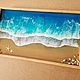 Столик для завтрака "Море" 50*30см из смолы. Элементы интерьера. Изделия из эпоксидной смолы. Ярмарка Мастеров.  Фото №6