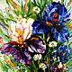 Irises oil on canvas. Pictures. Zabaikalie. Online shopping on My Livemaster.  Фото №2