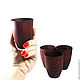 Set of wooden glasses made of cedar wood - 4 pcs. NC8. Mugs and cups. ART OF SIBERIA. My Livemaster. Фото №6