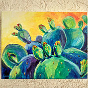 Картина масло холст Люпиновый сад, абстракция, галерейная натяжка