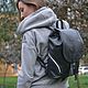 Order Women's backpack leather suede black Rona Mod R50-211. Natalia Kalinovskaya. Livemaster. . Backpacks Фото №3