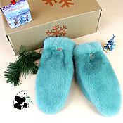 Аксессуары handmade. Livemaster - original item Whole fur mink mittens mittens for lovely ladies 2. Seven colors.. Handmade.