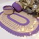 Order  a set of knitted oval rug and two baskets. knitted handmade rugs (kovrik-makrame). Livemaster. . Carpets Фото №3