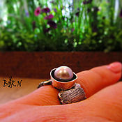 Украшения handmade. Livemaster - original item Ring with pearl. Handmade.