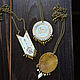 Round boho pendant with inscription Brass pendant with beads Ethnic. Pendant. Strangell Jewelry. My Livemaster. Фото №6