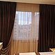 Set of curtains made of velvet with a plaid, Curtains1, St. Petersburg,  Фото №1