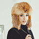 Fox ushanka winter hat. Hat with ear flaps. Forestfox. Family Fur Atelier. Online shopping on My Livemaster.  Фото №2