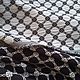 Жаккард вискозный фактурный 2-х стор. черно-молочный, цветочки/цепочки, Ткани, Зеленоград,  Фото №1