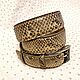 Belt made of genuine python leather, in beige color, in stock!. Straps. SHOES&BAGS. My Livemaster. Фото №4