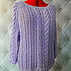Sweater with a raised pattern. Sweaters. EVGENIA KOSS. Интернет-магазин Ярмарка Мастеров.  Фото №2