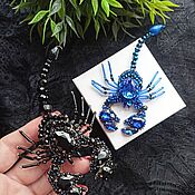 Украшения handmade. Livemaster - original item Brooch-pin in the form of a Scorpion. A personal gift for a friend.. Handmade.