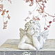 Задумчивый ангел мини, настольная статуэтка из бетона винтажный стиль, Статуэтки, Азов,  Фото №1