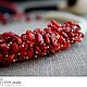 Колье из бисера с кораллом. Колье. Чаща Всего (chv-beads). Ярмарка Мастеров.  Фото №4
