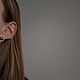 Серьги-пусеты круглые серебряные. Серьги-пусеты. arc jewels. Ярмарка Мастеров.  Фото №5