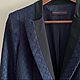 Винтаж: Люкс! Жакет TRUSSARDI  синее кружево. Пиджаки винтажные. Винтажный сундучок (Vintage-chest). Ярмарка Мастеров.  Фото №6