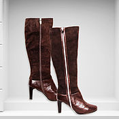 Винтаж handmade. Livemaster - original item 37 size! Winter boots made of genuine leather and velour. Handmade.