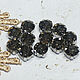 Rhinestones 8 mm Gray with a golden patina in the frame. Rhinestones. agraf. Online shopping on My Livemaster.  Фото №2
