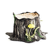 Дача и сад handmade. Livemaster - original item Bath hat made of wool stump and dandelion. Handmade.
