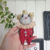 Куклы и игрушки handmade. Livemaster - original item Garret doll: Mini clown in red. Handmade.