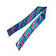 Order 100% Blue Silk Twilly Ribbon Bow Tie for Hair. Silk Batik Watercolor ..VikoBatik... Livemaster. . Ties Фото №3