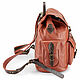 Order Leather backpack 'Middle' (brown). Russian leather Guild. Livemaster. . Backpacks Фото №3