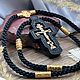 Крест с «Георгием Победоносцем» на Гайтане. Крестик. MisMi jewelry. Интернет-магазин Ярмарка Мастеров.  Фото №2