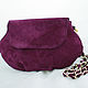 Handbag is made of purple suede on gold chain art.257. Classic Bag. Anastasia Kaufman. My Livemaster. Фото №4