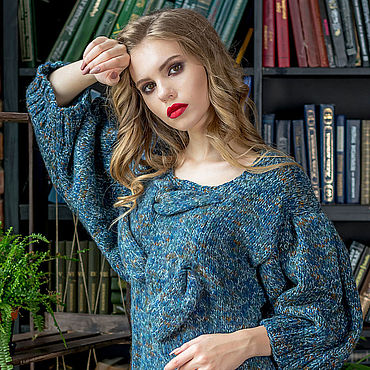 Джемпер – туника "Кукушкин Лен" с объемным рисунком.. . Одежда ручной работы - Ярмарка Мастеров Одежда ручной работы. Ярмарка Мастеров - ручная работа Джемпер – туника "Кукушкин Лен" с объемным рисунком.. Handmade.