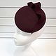 The pill box hat 'Wave'. The color of the wine. Hats1. Exclusive HATS. LANA ANISIMOVA.. My Livemaster. Фото №5