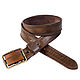 Belt with engraved buckle
