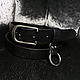 Ремень ручной работы для брюк "Lunaris". Ремни. Leather Dungeon. Интернет-магазин Ярмарка Мастеров.  Фото №2