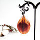 Earrings with Real Orange Lily Petals Korean Accessories. Earrings. WonderLand. Online shopping on My Livemaster.  Фото №2