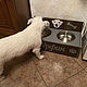 Подставка для еды и воды для собак и кошек на 2 миски. Подставки для мисок. SovenokDecor. Ярмарка Мастеров.  Фото №5