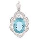 Кулон аквамарин (24.4 ct.), цирконы, серебро 925. Кулон. Максимов - ювелир. Ярмарка Мастеров.  Фото №5