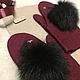 Felted mittens 'the Black Swan', Mittens, Minsk,  Фото №1