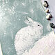 'Follow the white snow' acrylic on linen paper, Pictures, Korsakov,  Фото №1