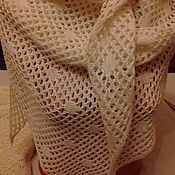 Аксессуары handmade. Livemaster - original item Shawl scarf 100%linen yarn