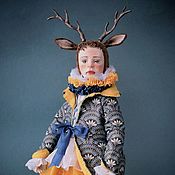 Куклы и игрушки handmade. Livemaster - original item Teddy doll deer Olezhka.. Handmade.